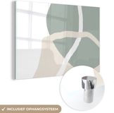 MuchoWow® Glass Painting 60x40 cm - Acrylic Glass Painting - Minimalism - Pastel - Design - Photo on Glass - Paintings