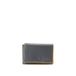 NAVA DESIGN - creditcardhouder van leer, kleur grijs/geel - afmetingen 7 x 11 cm