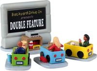 Lemax Backyard Drive-In - Set van 4