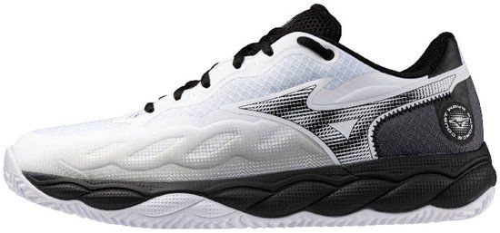 Mizuno Wave Enforce Court CC Men's Tennis Shoe - Black/White - Size 44.5