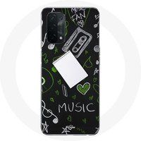 Maniacase Etui voor Oppo A74 Muziek dreg