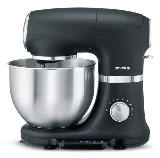 Severin KM 3898 Keukenmachine - 1000W - 5.5L - Zwart/RVS - Met Weegschaal