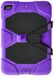 Hoes iPad Hoes voor iPad 7,9 inch Mini 5 2019 / iPad Mini 4 hoes met standaard, 3-in-1 robuuste structurele valveilige hoes met greepstandaard, paars
