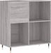 vidaXL - Platenkast - 84,5x38x89 cm - bewerkt hout - grijs sonoma eikenkleurig