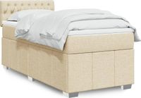Maison Exclusive - Sommier À Lattes De Lit Avec Matelas Crème 90x200 Cm Tissu
