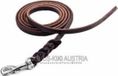 JULIUS K-9 Gevlochten Leren Hondenriem met Koperen Musketon 13MM x 2M Zwart