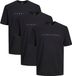 Jack & Jones Heren T-shirt 3-pack Star JJ Zwart Maat M
