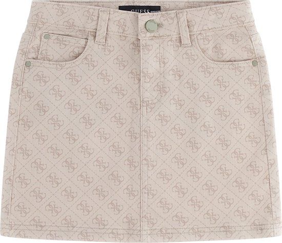 Guess Girls Denim Logo Rok - Maat 140 - Beige - Maat 140 - Vrouwen