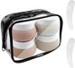 4x Bouteilles de voyage en silicone pour articles de toilette et outils