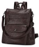 Omgoods - Sac à dos antivol féminin en cuir végétalien