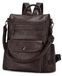 Omgoods - Sac à dos antivol féminin en cuir végétalien