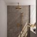 Brauer Gold Edition Thermostatische Regendoucheset Inbouw - Hoofddouche 30 cm - 3 Weg - Handdouche Rond - Doucheslang - Geintegreerde Glijstang - Geborsteld Goud