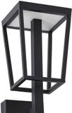Lucande Wandlamp buiten - 1 licht - Metaal, kunststof (PC) - H: 35.5 cm - zwart, wit