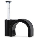 Allteq Kabelclip - Spijkerclip - Kabelklem - Kabelhouder - 7 mm - 100 stuks - Zwart