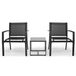 Mondeer Tuinmeubelset Pearly, antraciet, 2 zitplekken, rotan, aluminium