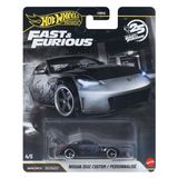 Hot Wheels Premium Fast & Furious Nissan 350Z Custom | 1:64 die-cast verzamelaarsauto geïnspireerd op Fast-films, Real Riders-banden, metalen carrosserie en chassis, JHW79