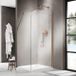 Fortifura Galeria Inloopdouche - 140x200cm - afgeronde glaswand - links - mat glas - wandarm - geborsteld koper