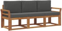 vidaXL Acacia Hout Bank Loungeset Natuurlijk en Antraciet