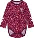 Hummel Kinderbody met lange mouwen Hmlconfetti L/S 215506 - Kinderen - Mannen - Rot - 62 - Jerseystof - Lange mouw - Panterprint