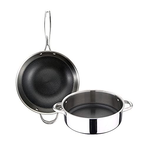 BigBuy Home Masterpro Cookware Hi-Tech 3 aluminium pannenset (2 stuks) - EAN: 8435496490844