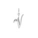 Lucardi Dames Stainless steel bedel letter - Hanger - Staal - Zilverkleurig