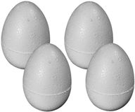 Merkloos / Sans marque Hobby piepschuim vorm ei - 4x - 10 cm - eieren knutsel vormen - paaseieren