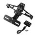 CENPEK Support de plaque d'immatriculation de moto réglable en aluminium CNC avec lumière LED réglable pour R25 R3 MT03 MSX