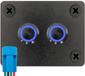 ProRide Metalen Pulsschakelaar 12-24V OFF-(ON) - Tweevoudig Inbouwpaneel - 12mm - IP67 - LED indicatie Blauw