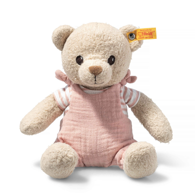 Steiff Teddybeer Nele beige/blauw GOTS, 26 cm