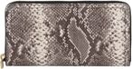 FOSSIL Leren portemonnee Logan RFID Zip Clutch Python grijs