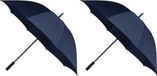 Impliva B.V. 2x paraplu de golf bleu foncé coupe-vent 130 cm