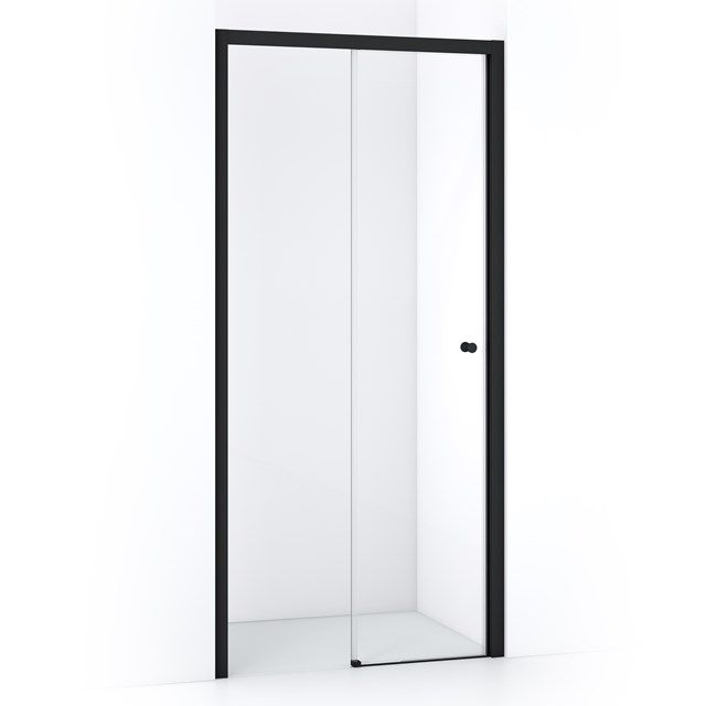 Maxaro Douchedeur Crystal Comfort 100cm Mat zwart | 6095821827824