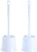 Plasticforte Wc Borstel - 2x - met houder - wit - kunststof - toiletborstel - 37 cm