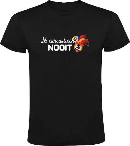 Sol's Ik sarcastisch nooit Heren T-shirt - Zwart - Maat M