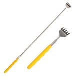 Merkloos / Sans marque Uitschuifbare ruggenkrabber - 2x - 20 tot 65 cm - Geel - rugkrabber - metaal