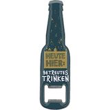GRUSS & CO Flesopener motief "Heute hier: Begeleid drinken" | grappige flesopener met magneet | mannencadeau, feestgeschenk | 48600