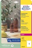 Avery Zweckform Avery Etiket L7784-25 Transparant 210x297mm 25 stuks
