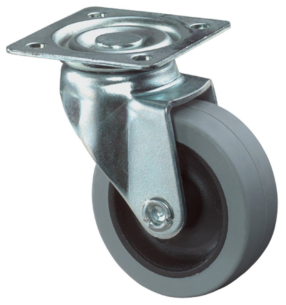 BS Rollen Zwenkwiel 50mm Rubber 4021885040017