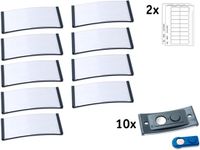 Avery Naamplaatjes met Magneet 70x30mm Antraciet, 10 Stuks