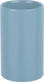 Spirella Badkamer drinkbeker/tandenborstelhouder Sienna - porselein - glans lichtblauw - 7 x 11 cm