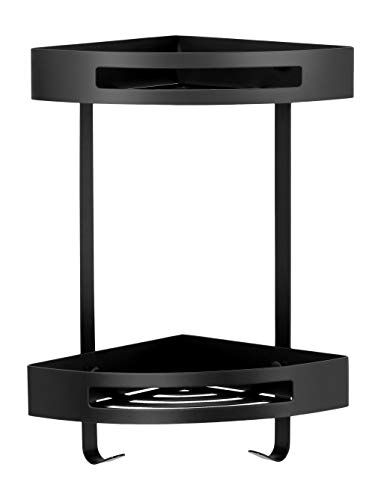 Ambrosya Ambrosya® Douchemand - Roestvrij Staal - Zwart - 2 Etages