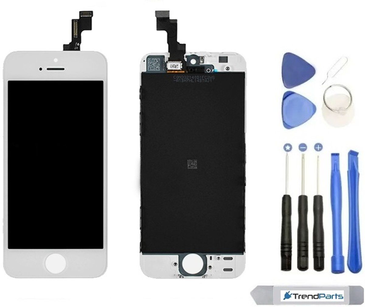 TrendParts Compleet LCD scherm met touchscreen voor Apple iPhone 5S wit + toolkit white