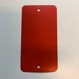Klika Label metaal 55x100 mm rood 2 gaten 1000