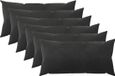 vidaXL - Taie d'oreiller - 6 pièces - HEERLEN - Noir - 40 x 70 cm - Satin de coton