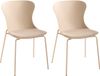 Beliani PITSBURG - Set van 2 eetkamerstoelen - Beige - Polypropyleen
