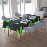 Bonamaison Tafelkleed, Anti-Mold, Sneldrogend, Waterdicht, 100% Polyester Tafellaken, Neon groene rook, 140 x 200 Cm