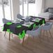 Bonamaison Tafelkleed, Anti-Mold, Sneldrogend, Waterdicht, 100% Polyester Tafellaken, Neon groene rook, 140 x 200 Cm