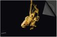 Dietrix Inductie beschermer 60x52 - afdekplaat inductie mat - Dietrix Kookplaat beschermer - Exclusief - Black en Gold - Rook goud