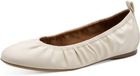Tamaris - Dames - Ballerinas - Wit - Leer - Maat 38