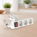 M mimotec - Meervoudig stopcontact 3-voudig met schakelaar, kabel 3 m H05VV-F 3 x 1,5 mm, 250 V, 16 A, 3680 W, IP20, kinderbeveiliging